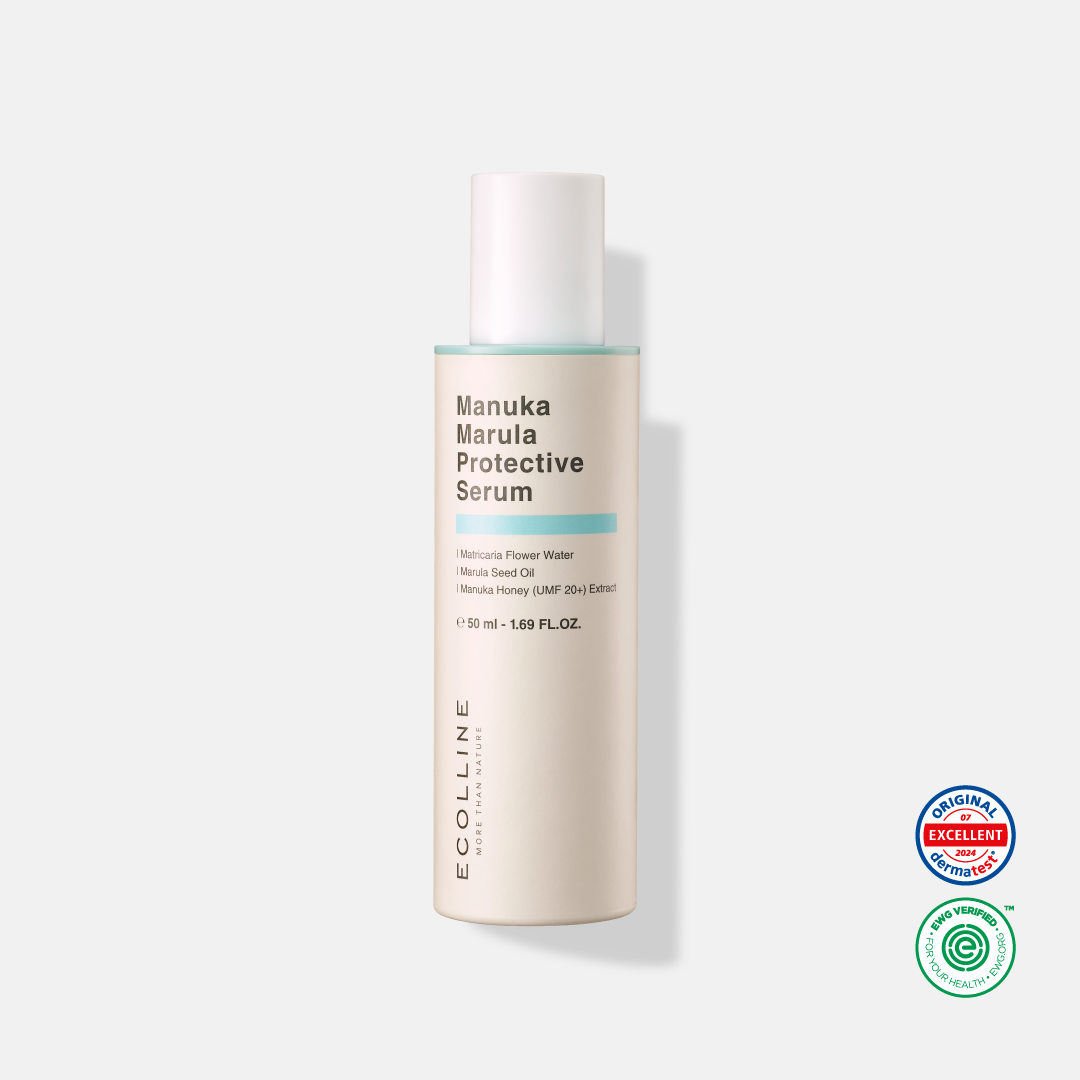 ECOLLINE MANUKA MARULA Apsauginis veido ir kaklo odos serumas, 50 ml