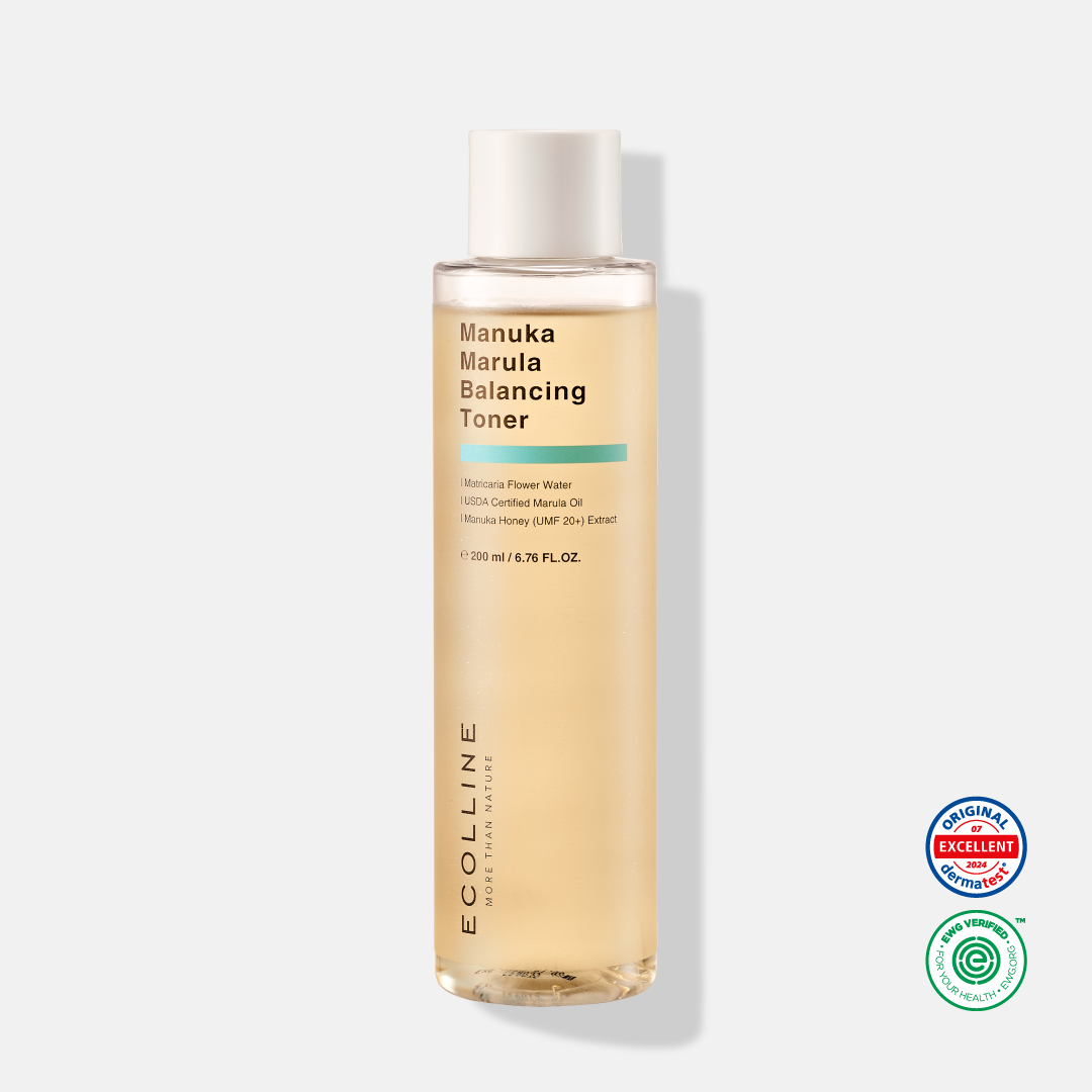 ECOLLINE MANUKA MARULA veido ir kaklo odos tonikas, 200 ml